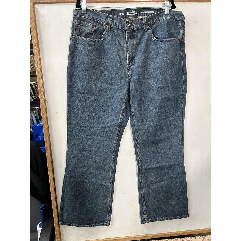 Urban Pipeline Jeans Mens 38x30 Blue Relaxed Bootcut Baggy Loose Preppy Skater